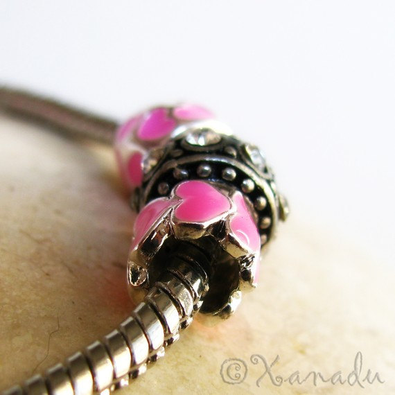 Pink Heart Hello Kitty European Charm Bracelet – Kid Child Small Sizes Available