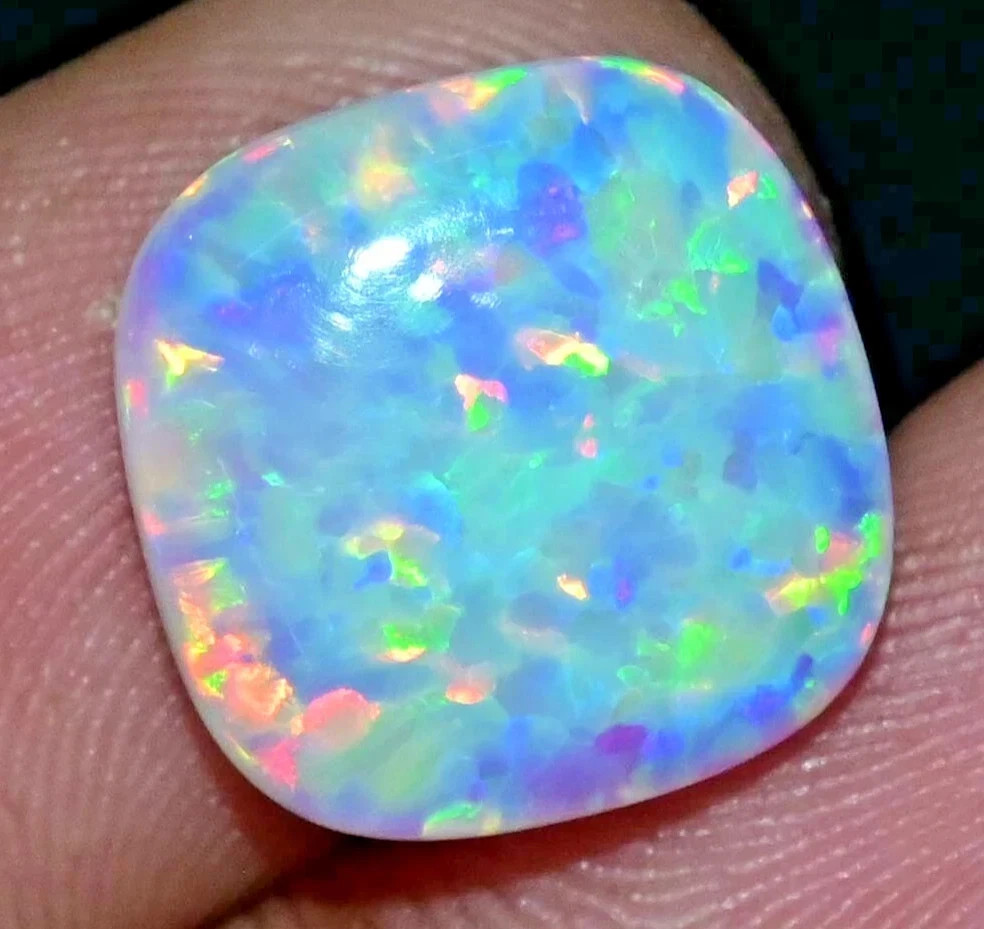 Natural Play of Color Ethiopian Fire Opal 4.50 Ct Cabochon Certified Gemstone