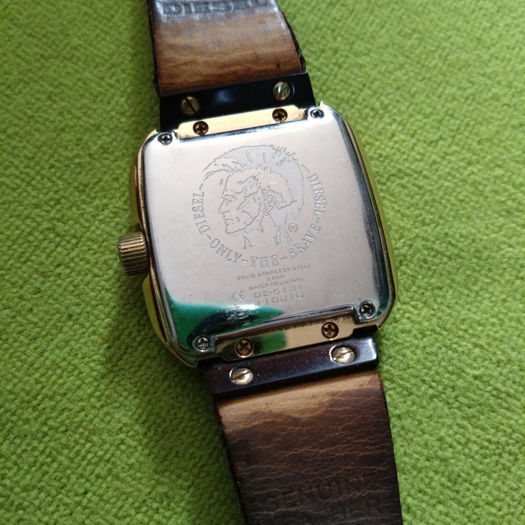 Diesel 5BAR Wristwatch Square Case Date Indicator