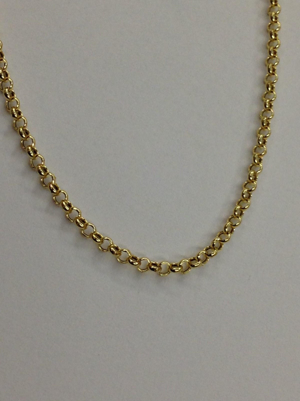 10k Yellow Gold 18″ Round Cable ROLO Link Pendant Chain/Necklace 2.4MM 2.5 Grams