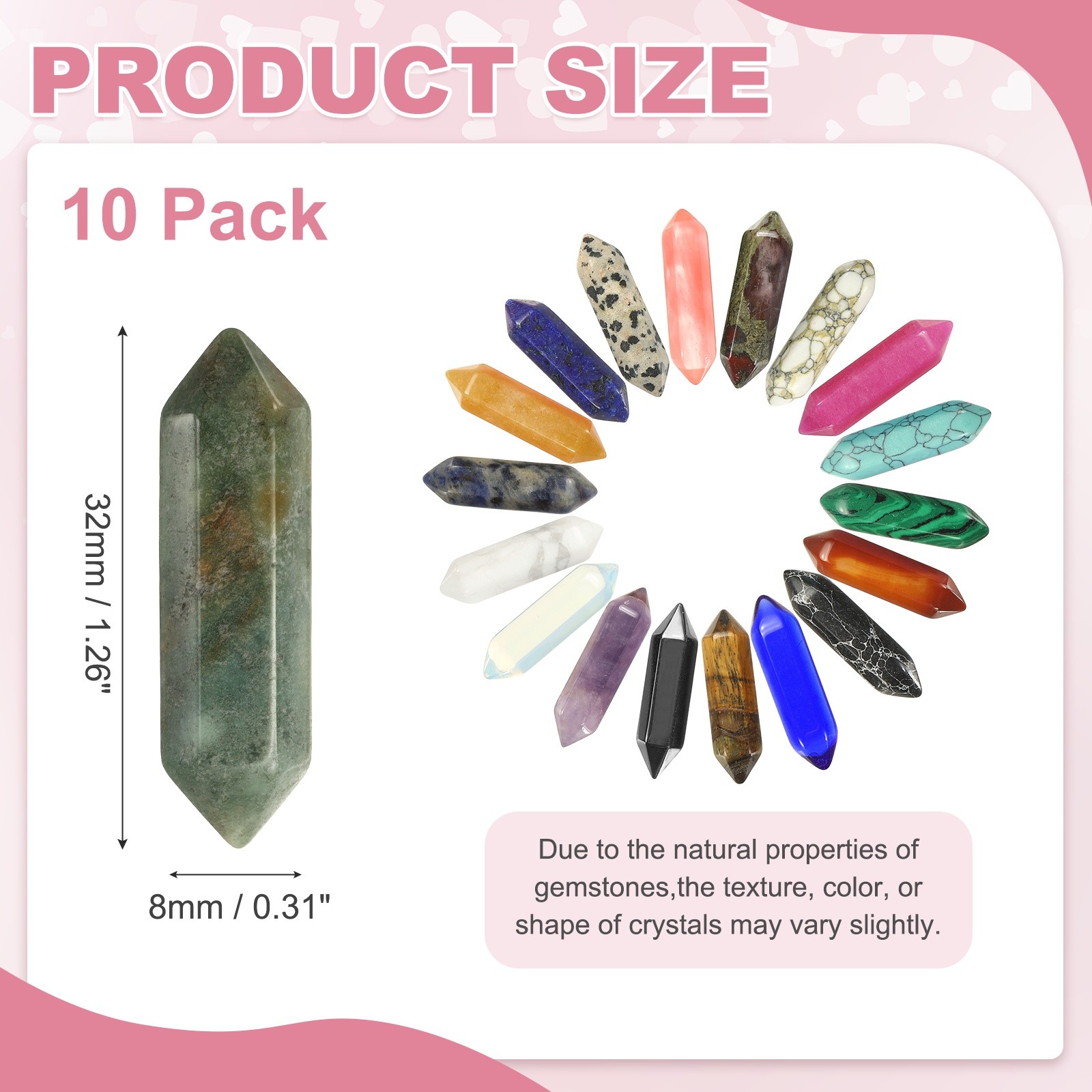 10 Pack Gray Agate Quartz Crystals, Polished Crystals Bulk