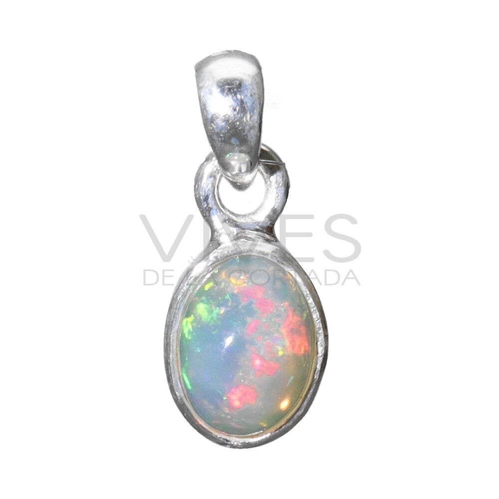 Small Oval Opal Pendant (P), Australia, 925 Sterling Silver