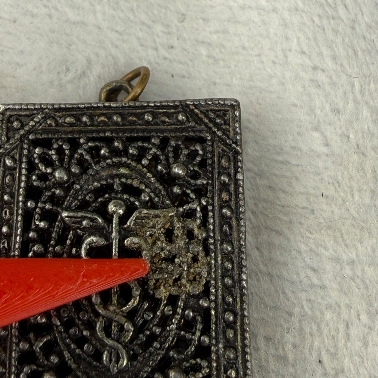 Vintage Medical Book Locket Caduceus Symbol READ