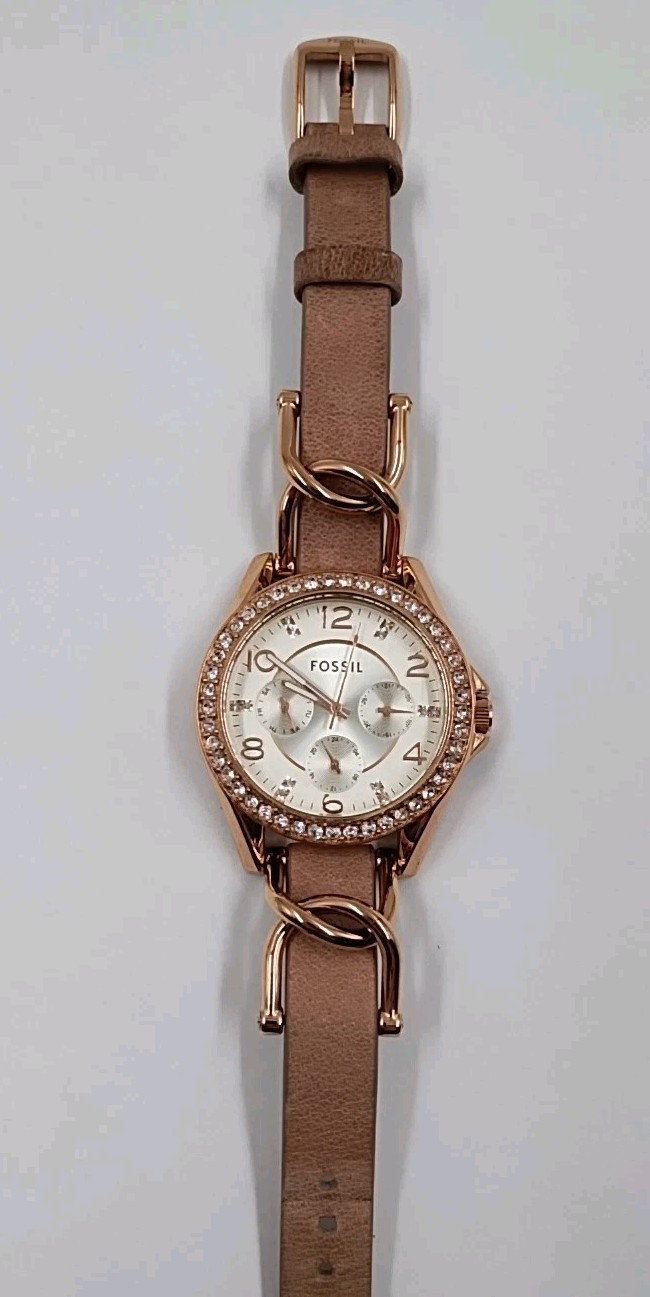 Fossil Riley Watch Women’s 38mm Silver Dial Rose Gold Tone – (Z3-B17)