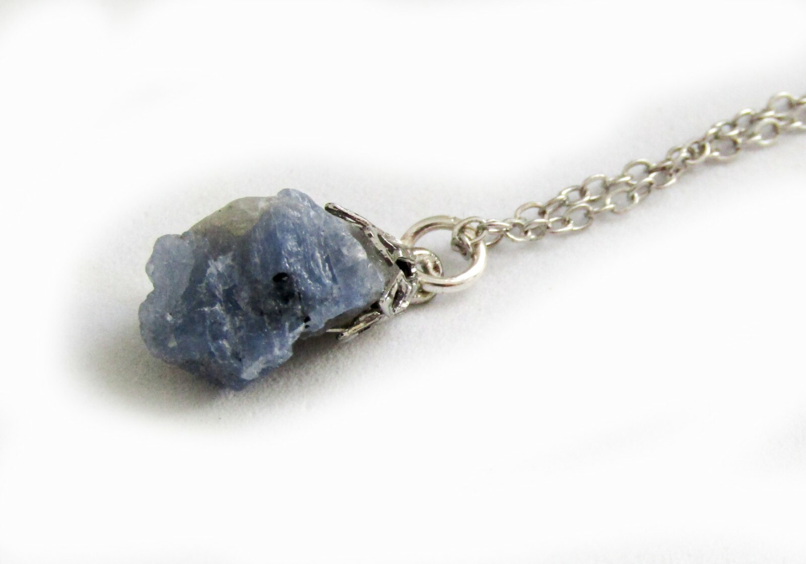 Rough Sapphire (natural not treated) Pendant