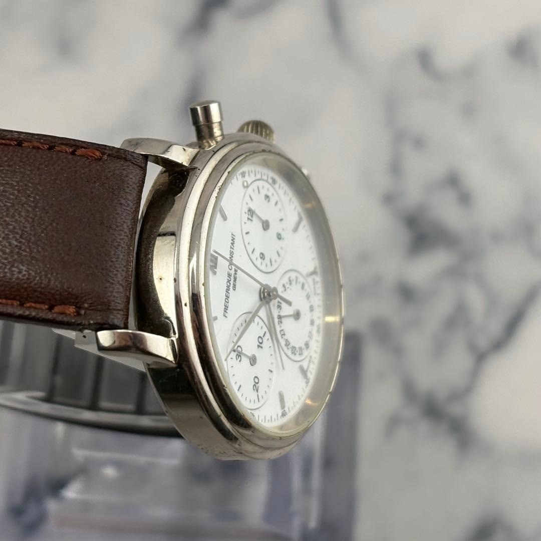 FREDERIQUE Constant Quartz Chronograph Watch 35mm Wrist 17cm/6.7in Working