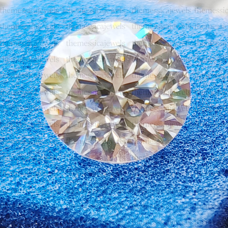 8.5 MM Loose Moissanite Stone White D Color FL Round Cut With GRA Moissanite