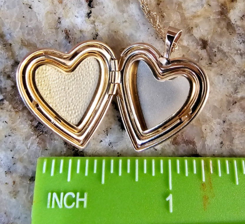 Princess pride 14kgf satin finish 2 photo locket w/ chain USA sunflowers GTL2021