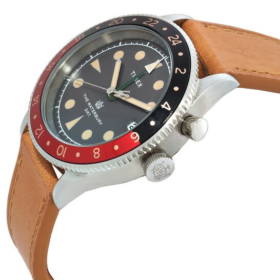 Timex Waterbury Traditional GMT Quartz Coke Bezel Men’s Watch TW2V74000VQ New
