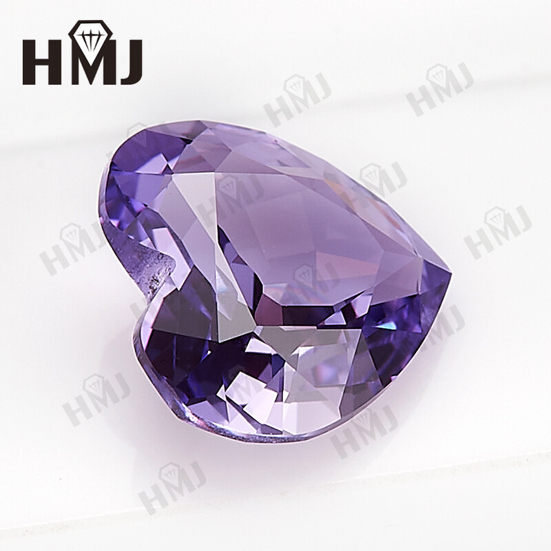8.3ct Heart Lab Grown Purple Sapphire Loose Gemstone W. AGL Certificate Jewelry