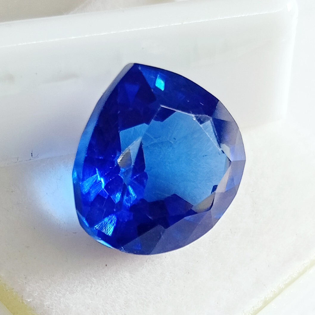 Natural Cornflower Blue Sapphire Certified Ceylon 10.70 Ct Pear Loose Gemstone