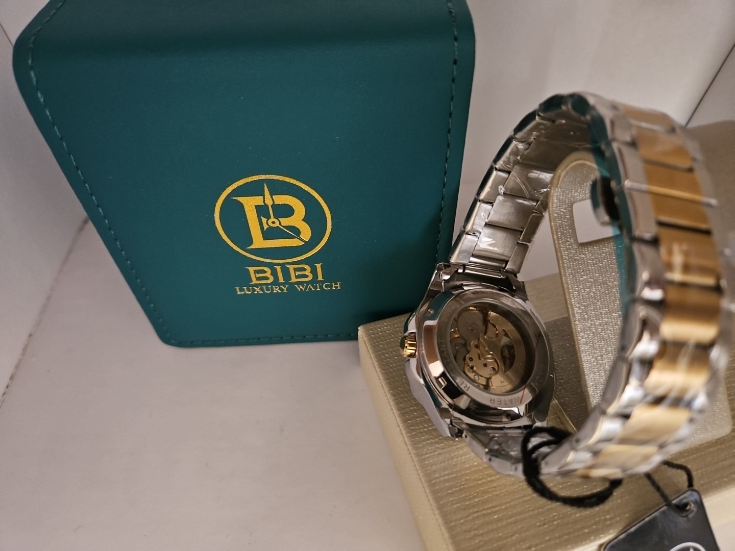 BIBI B0151 men’s White Dial, Gold case, Gold & Silver band.