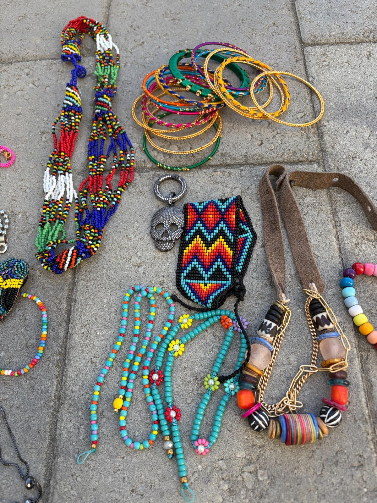 Colorful fashion jewelry mixed lot including Anthropologie, Twine & Twig