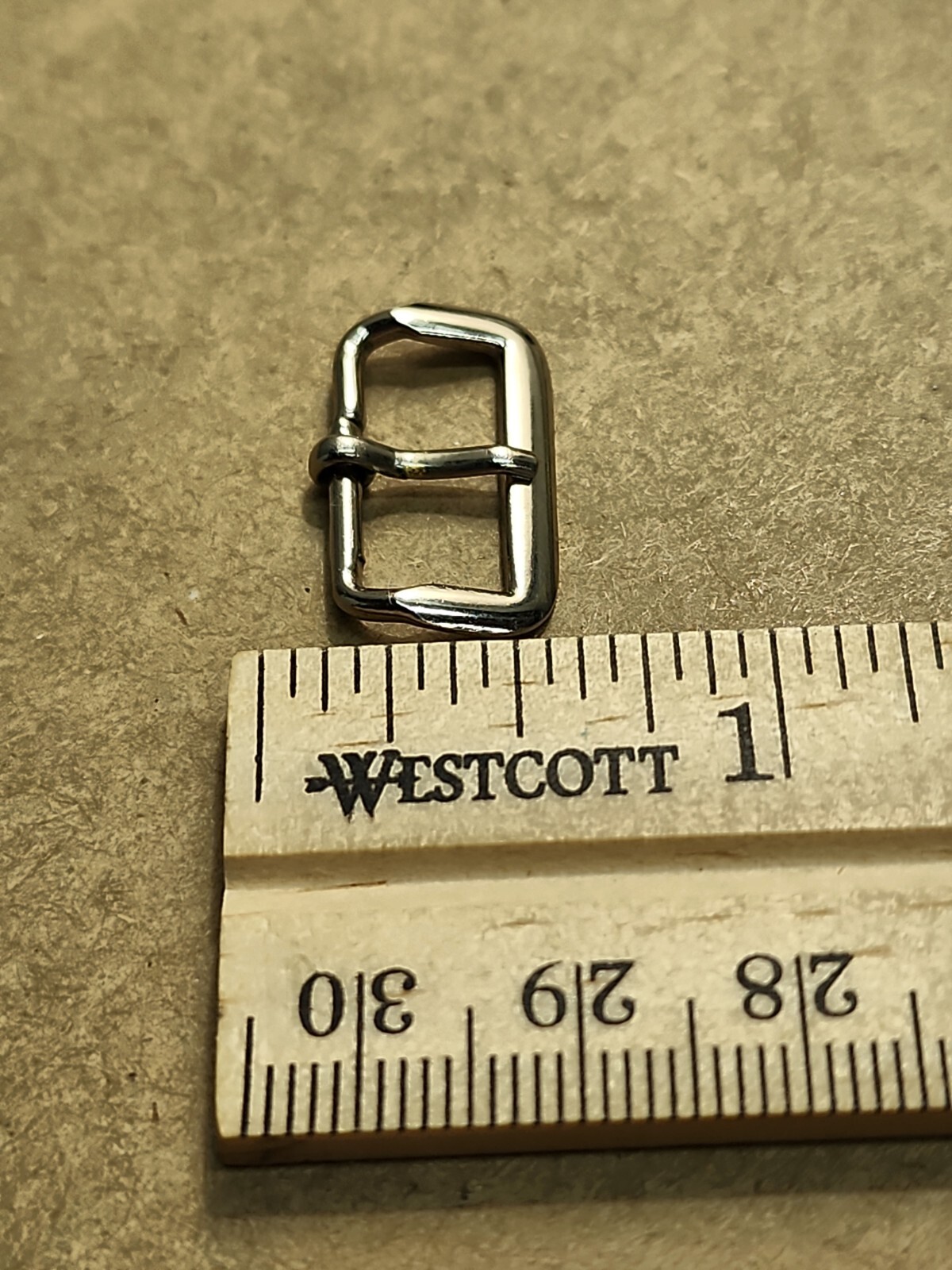 Vintage 40’s-50’s NOS Silver-Tone Sew In Watch Band Buckle With 16mm Interior