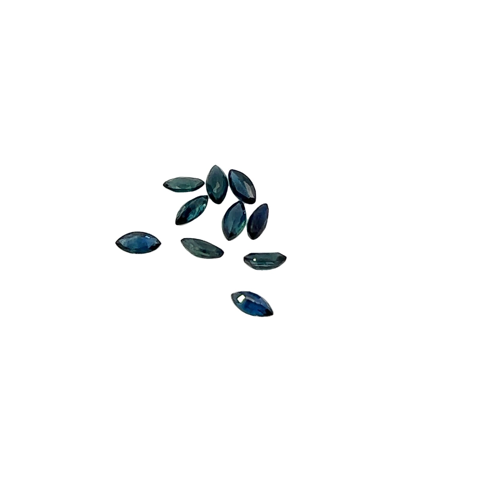 .09ct Loose Marquise Cut Genuine Dark Blue Sapphire Gemstone 4 x 2mm