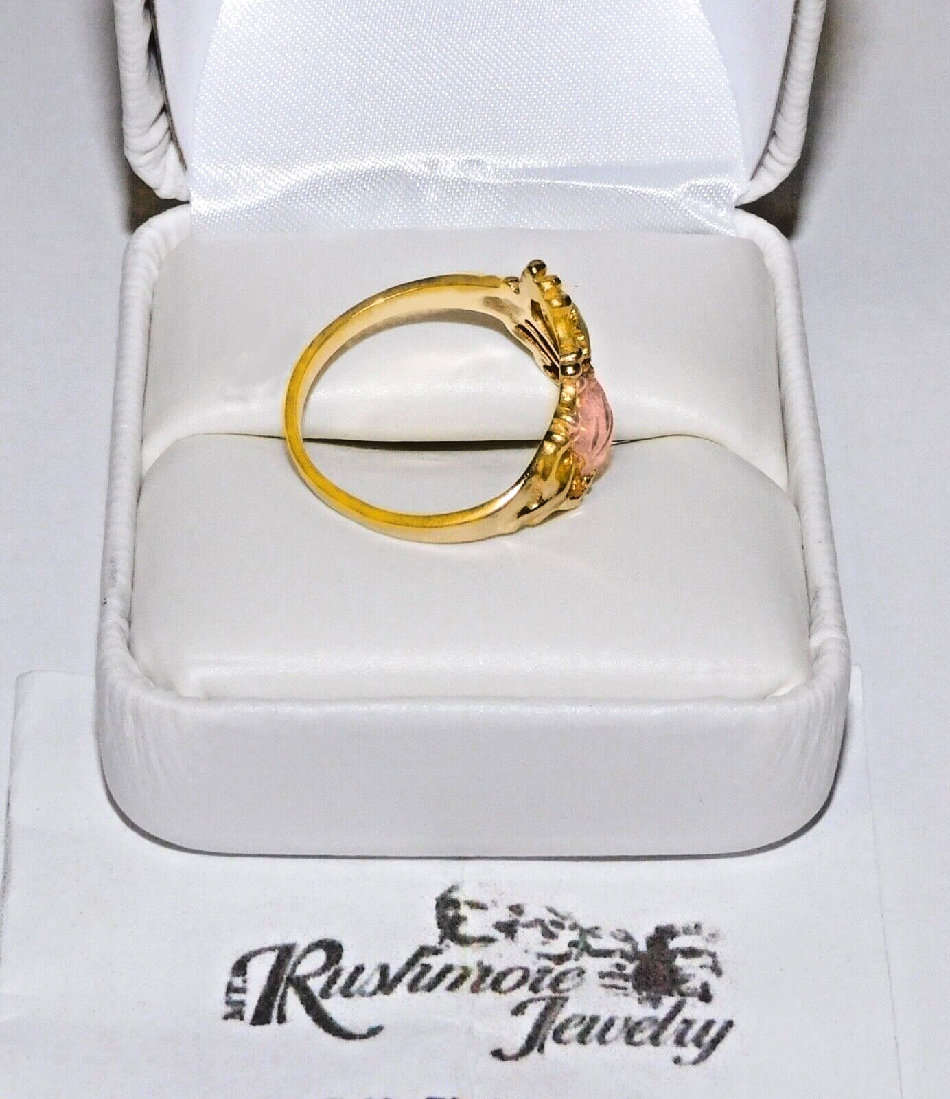Black Hills Gold 10k Heart Accent Diamond Cut Ring Size 8