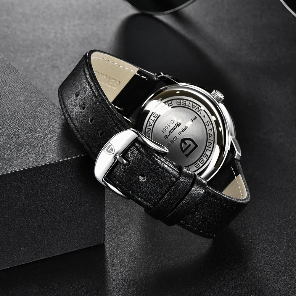 PAGANI DESIGN 1645 Men’s Military Quartz Watch Stainless Steel Waterproof