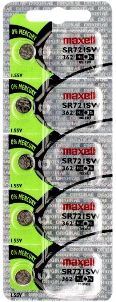 Maxell 362/361 Cell Watch Batteries SR721SW New Sealed pack of 100 batteries