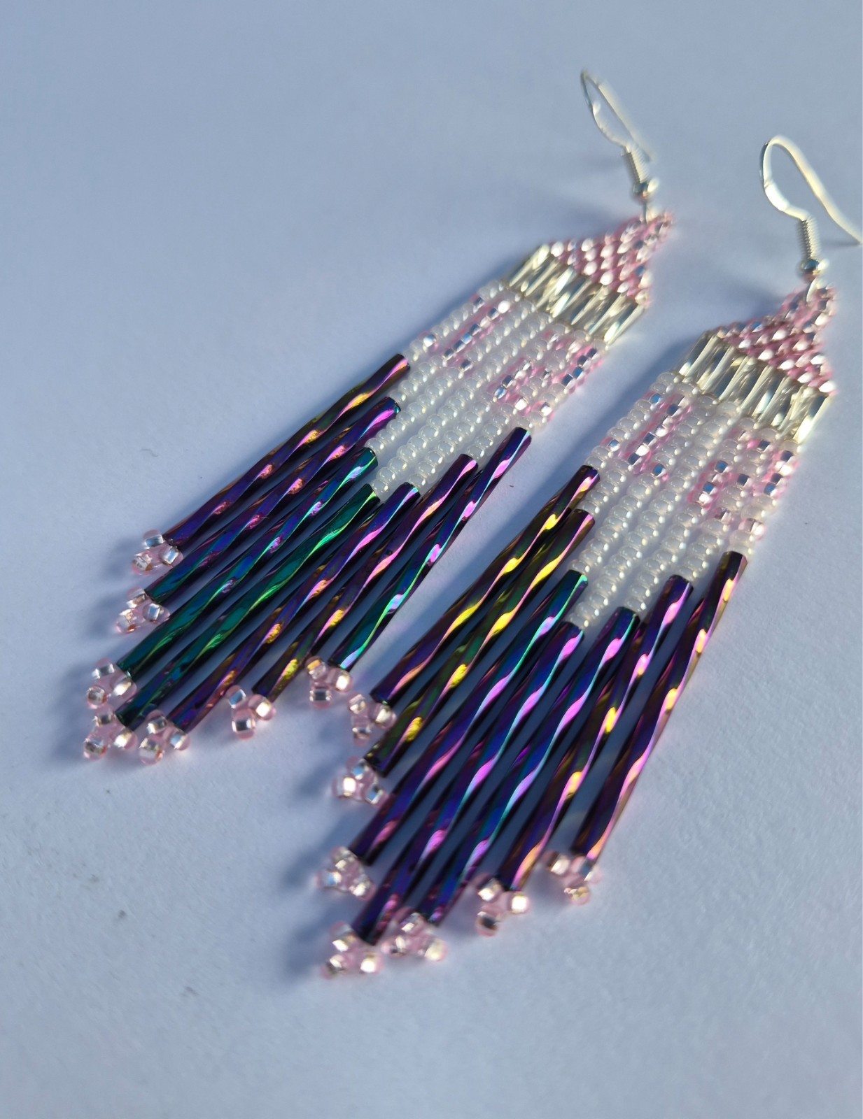 Native American Beaded 12th Woman Jewelry Team Spirit Earrings pink
