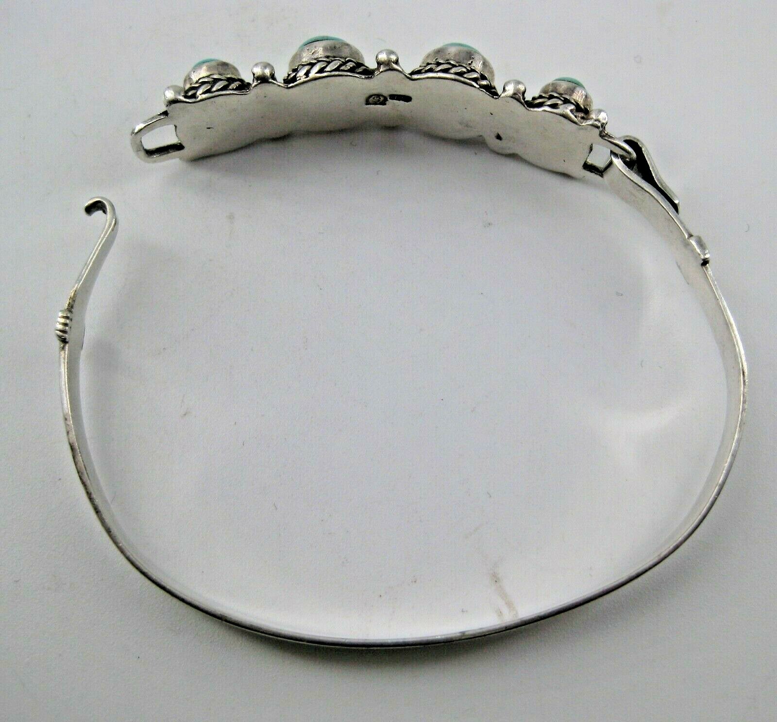 Shube’s Manufacturing Sterling Silver Cuff Bracelet Turquoise 7″ Southwestern