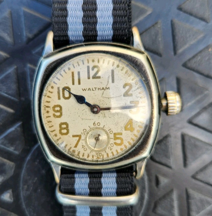 Vtg Waltham 1926 PVD Military Grade 365 Men’s 30mm Watch 15 Jewels NATO Strap!!!