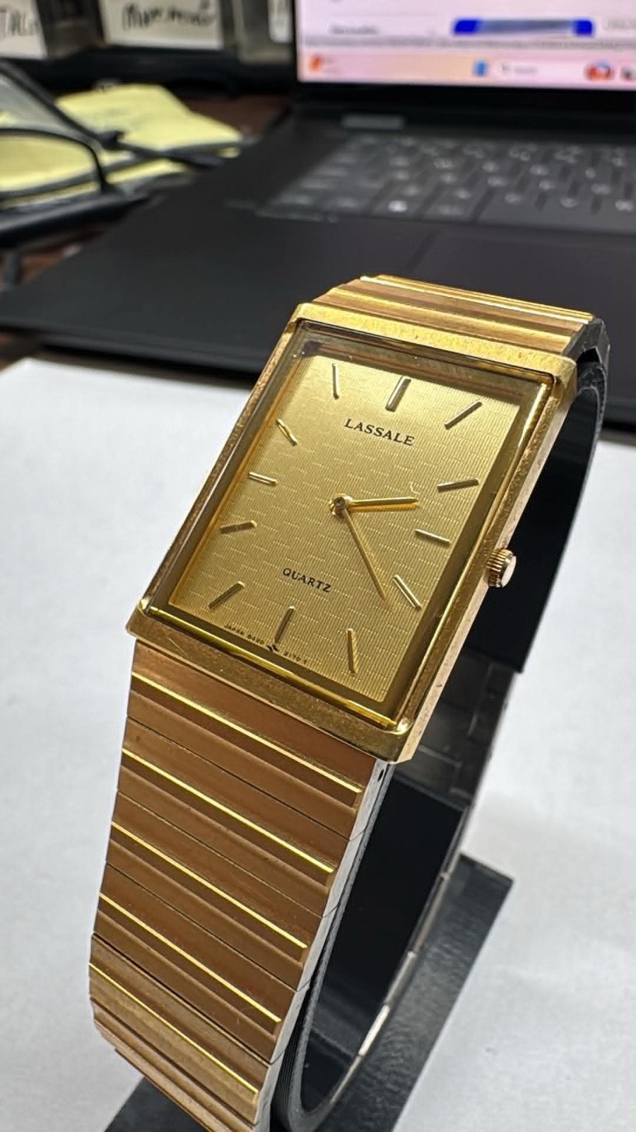 Vintage GT Seiko Lasalle Mens Watch, Ultra Thin, Model 8420-6709 (A20) RUNS