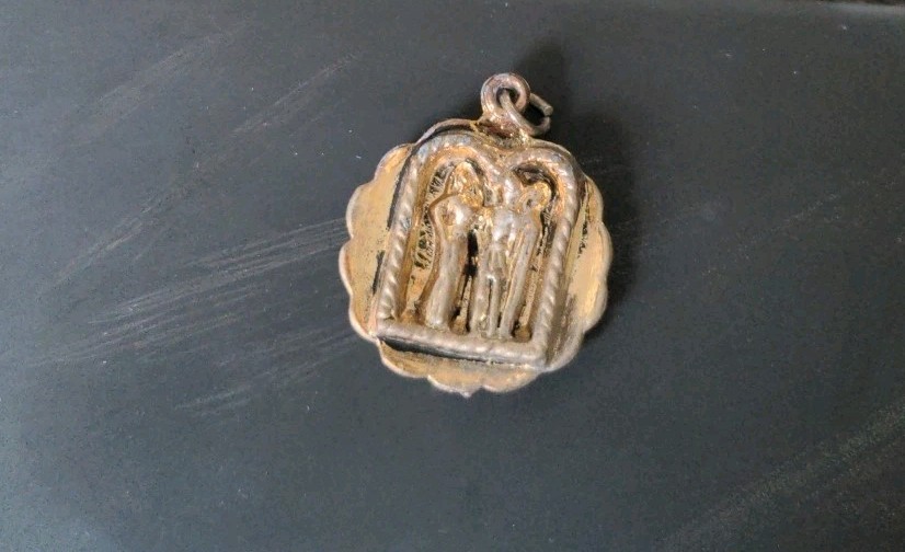 Gold Toned Ten Commandments Pendant “Thou Shalt Not Commit Adultery” Guardian..