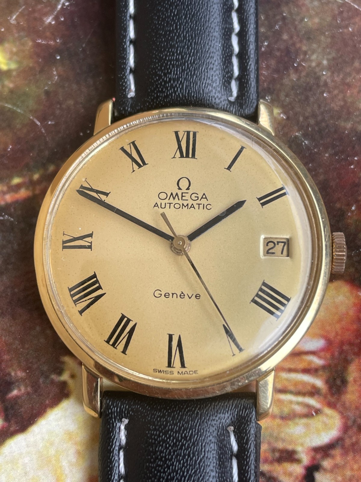 1968 Solid 18k Omega Geneve Automatic men’s watch, Ref 162.037