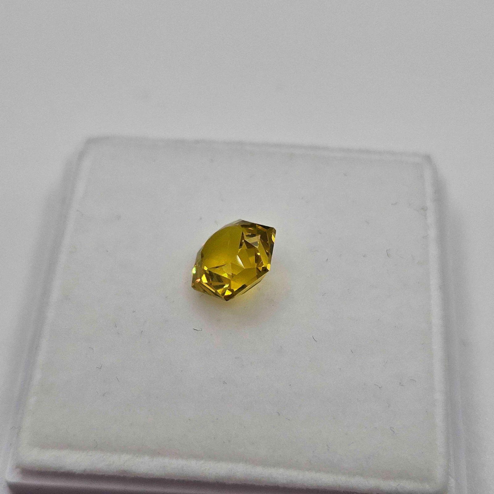 Artisan YAG Garnet 3.705ct Prism glow | Radiant Brilliant Hexagon | LAB