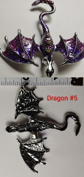 Enamel Rinestone Dragon Brooches | Colorful Mythical Animal Jewelry Pins