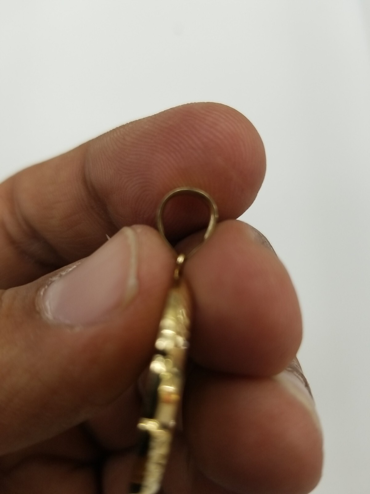 10KT Gold Last supper 2Tone pendant 4mm Bail 100% genuine Gold, New 3.0 grm