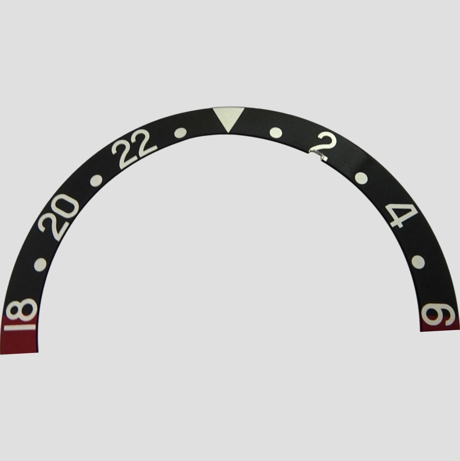 Rolex GMT Master 2 Black Red Stainless Watch Coke Insert Bezel Part 16710