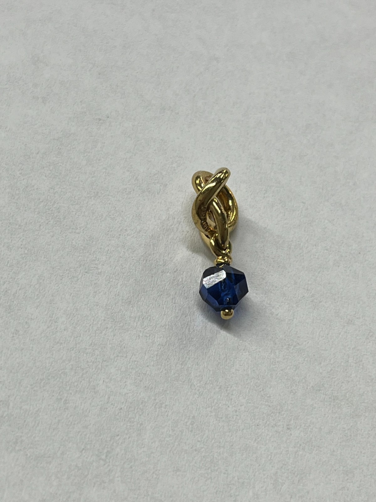 Authentic PANDORA #763462C09 Faceted Blue Eternity Circle Shine Charm -September