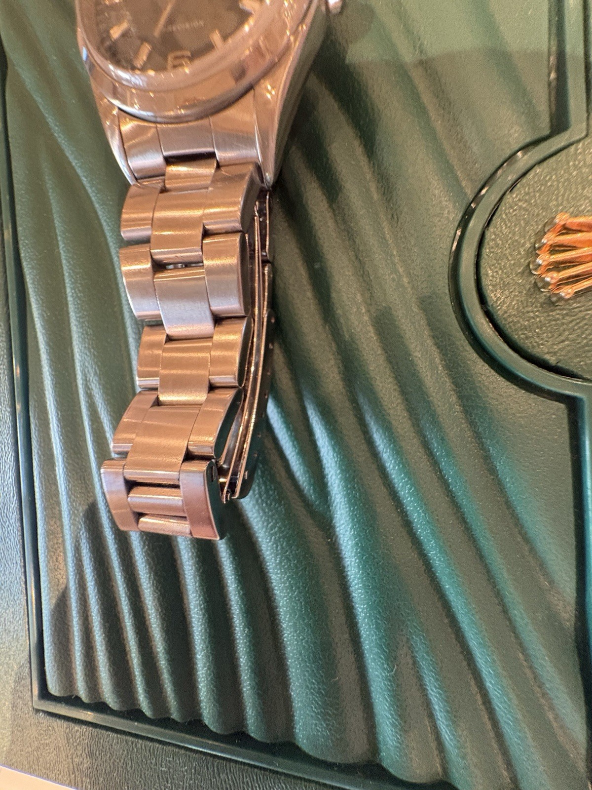 Rolex Air-King Oyster Perpetual Stainless Steel Rare Blue Arabic 14000