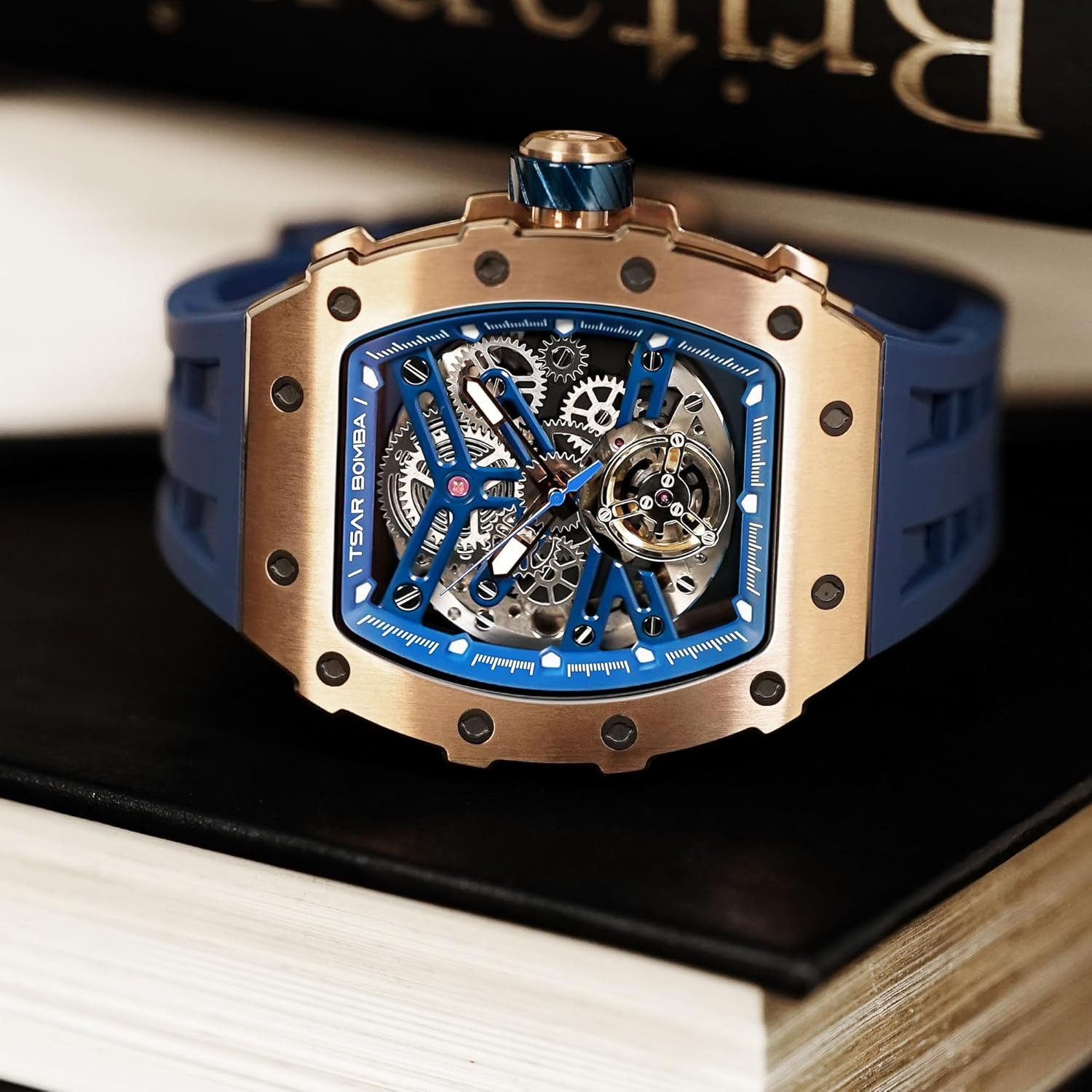 Stylish Men’s Automatic Watch – 50M Waterproof, Big Face, Perfect Gift