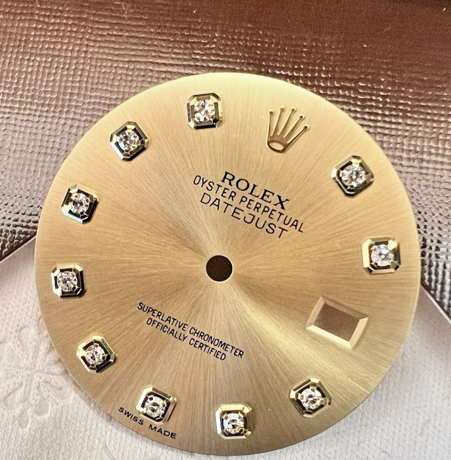 ROLEX DIAL FACTORY DIAMONDS 36MM DATEJUST CHAMPAGNE SUNBURST 126233 BRAND NEW SM