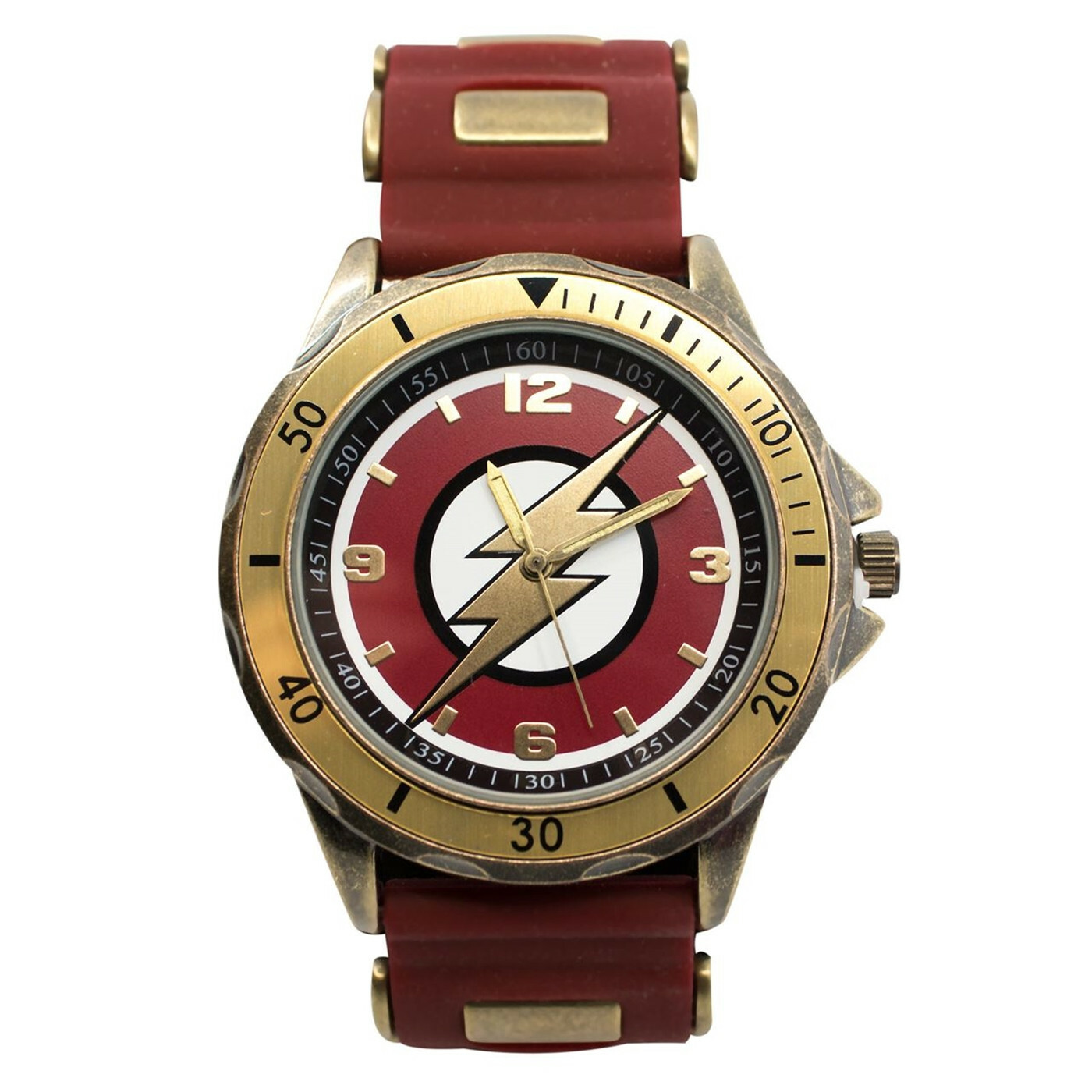 Flash TC Symbol Watch with Silicone Adjustable Strap Red
