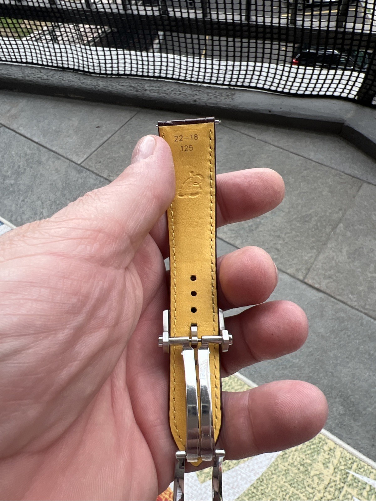 Breitling Croco Strap w Deployment Clasp 22-18 mm Brown