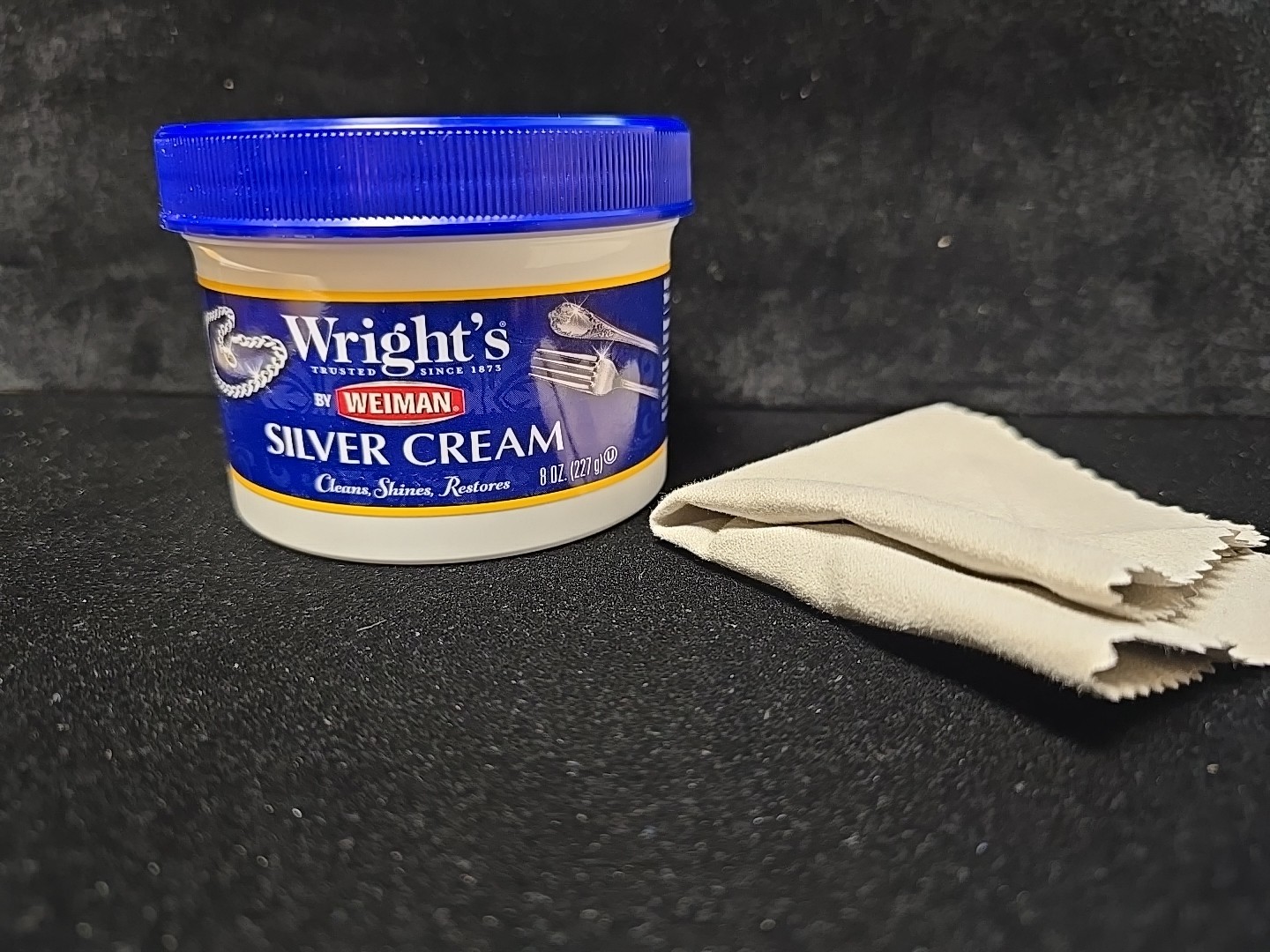Wright’s by Weiman Silver Cleaner Polish Cream with Polishing Cloth Ammonia Free