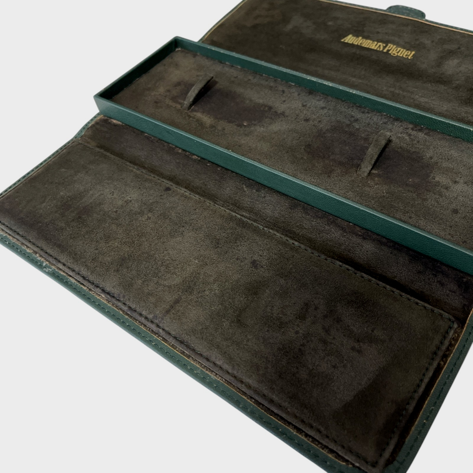 Audemars Piguet Watch Travel Case Green Leather Pouch Box Set 25.5cm #03
