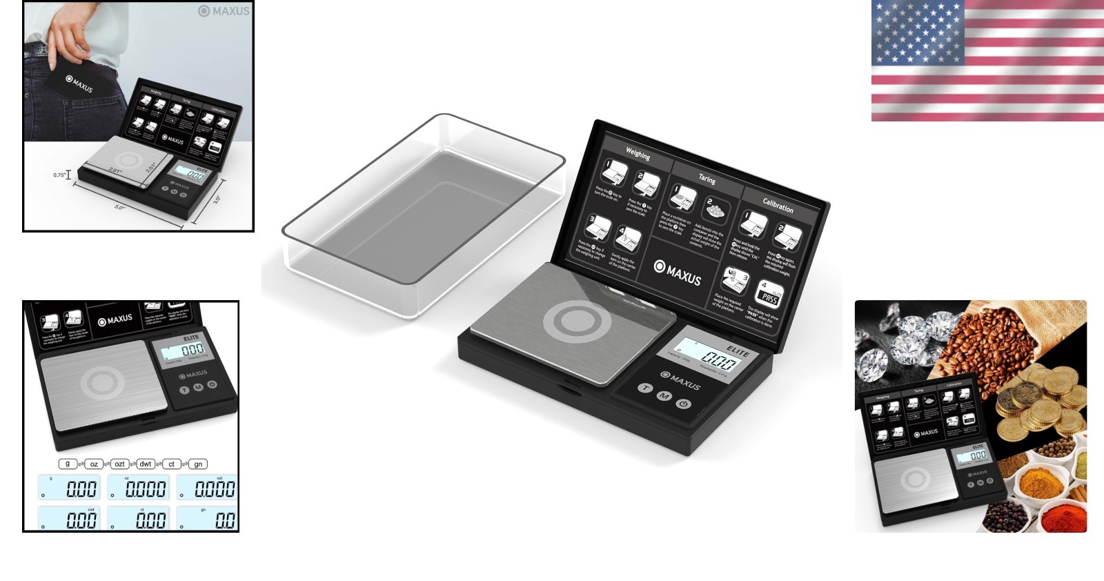 Compact 500g Digital Pocket Gram Scale with Tare Function & Backlit LCD Display