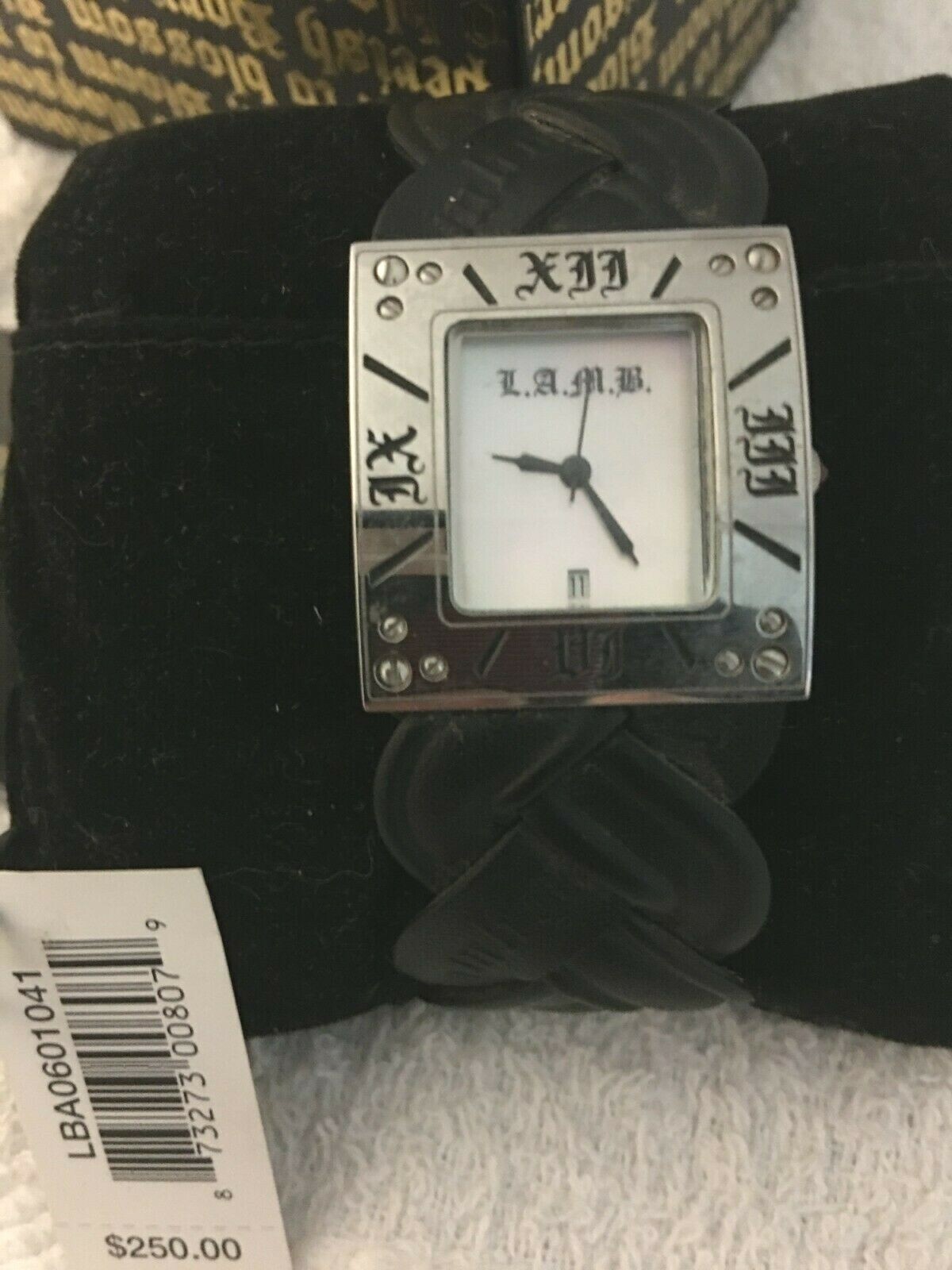 L.A.M.B. Watch Black with Opal Face Born to Blossom Gwen Stefani *WORKS* *NEW*