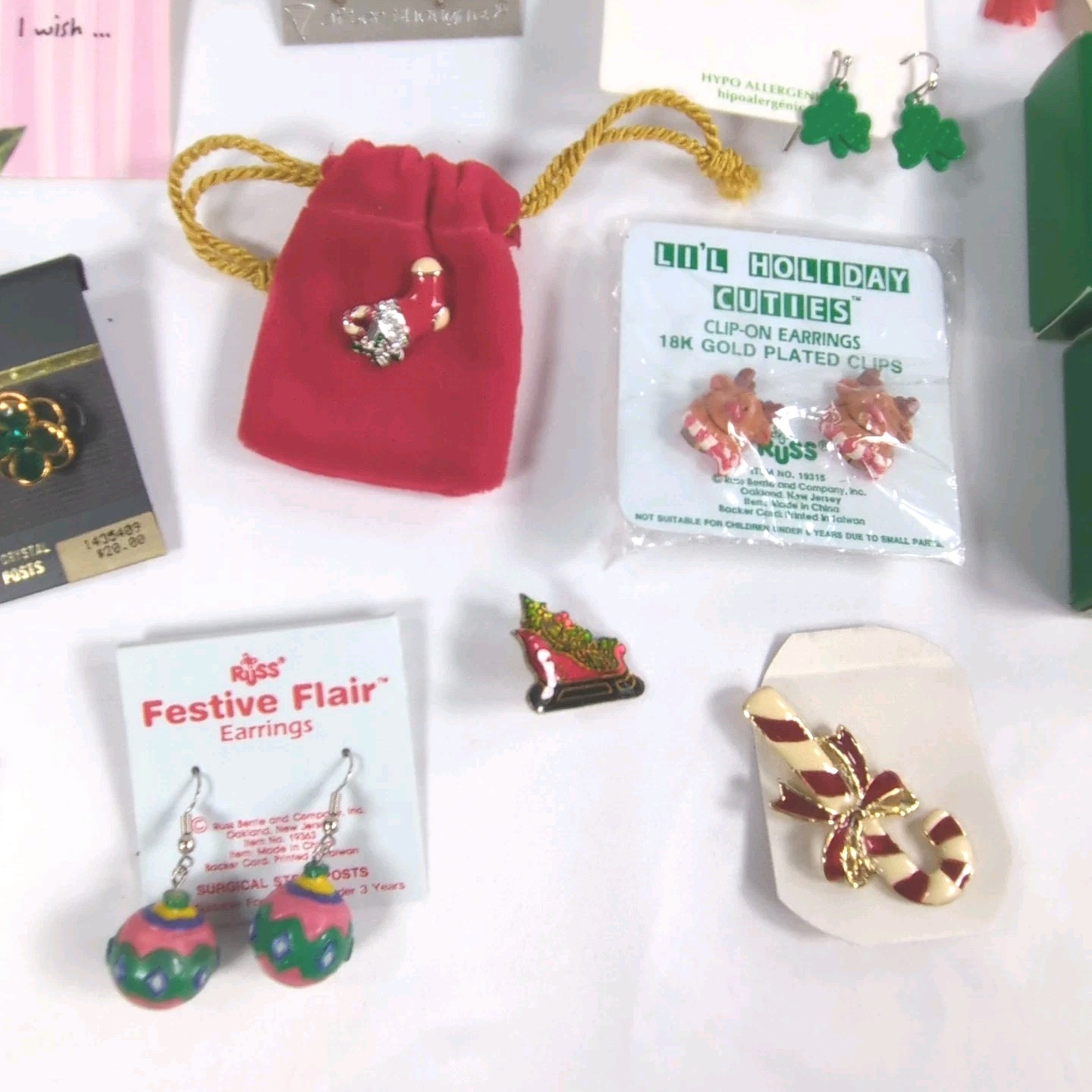 Lot Of 32 Vintage to Modern Christmas And Fun Costume Jewelry Collection