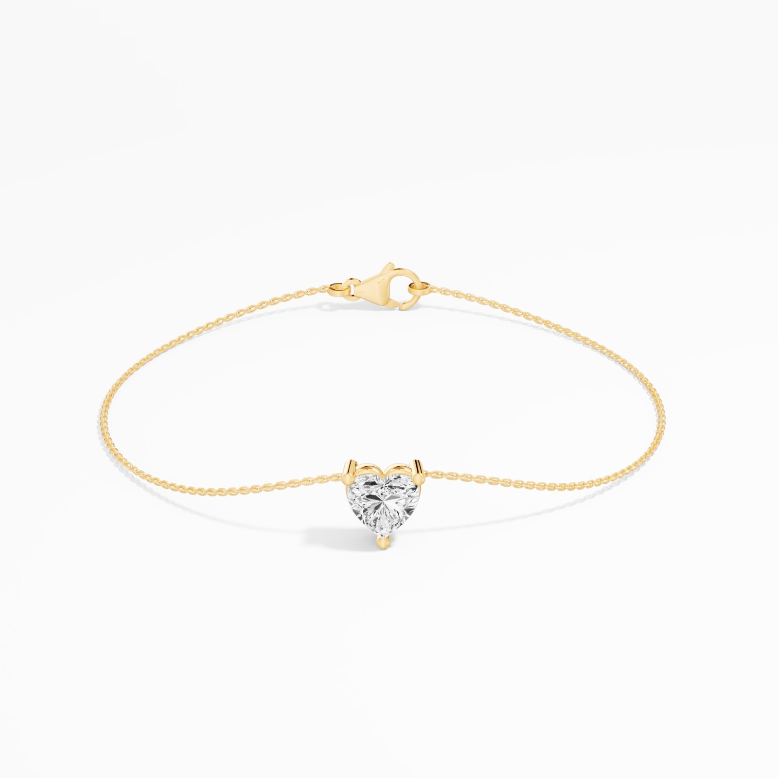 0.27 ct Lab Created Heart Diamond Classic Fashion Bracelet in 14K Yellow Gold