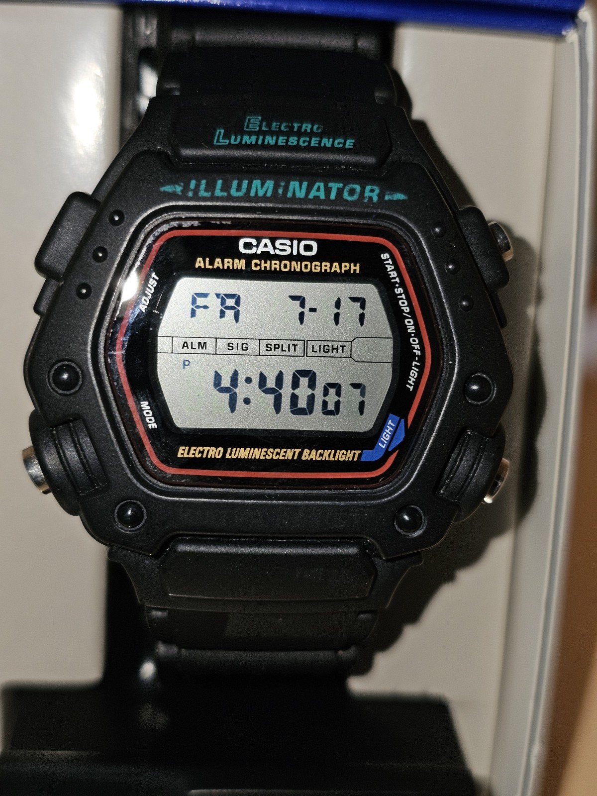 Casio Illuminator Digital Quartz Alarm Chronograph Backlight Black Resin