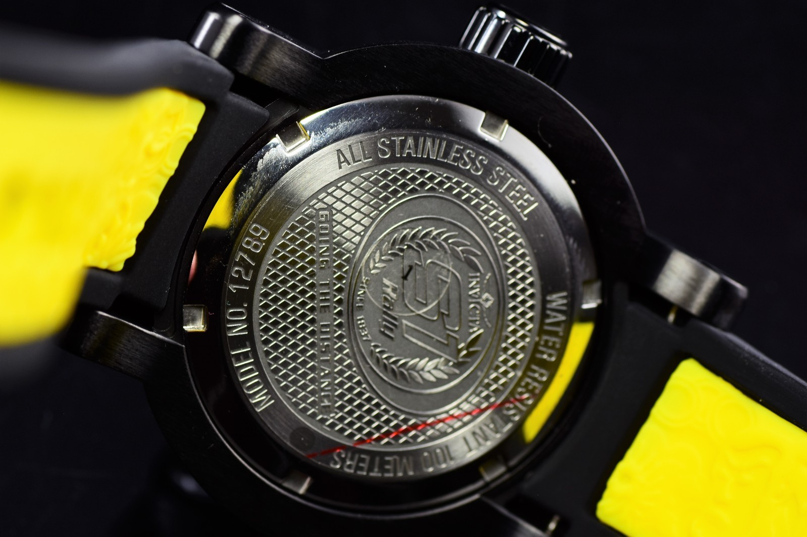 Invicta Men’s S1 RALLY NINJA Black Dial Yellow Accent Black Tone Men’s Watch