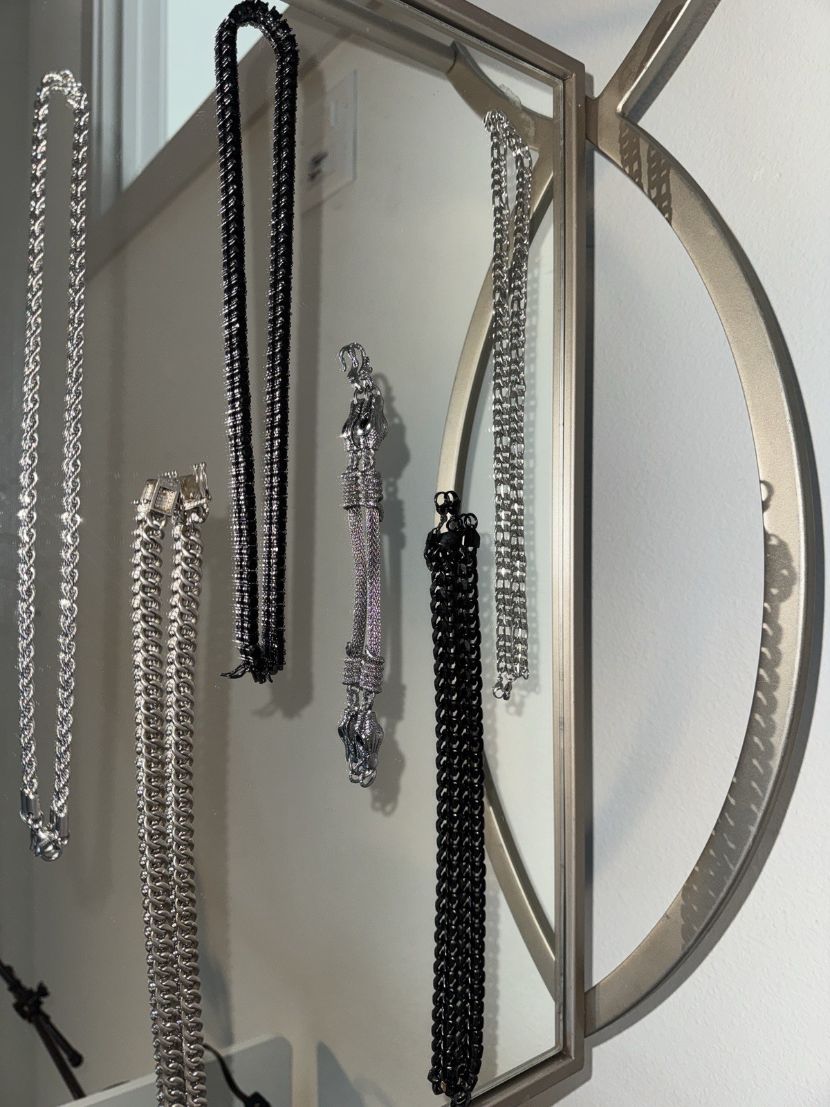 Silver Tone Curb Chain Link Bracelet, Chain Style, Clasp Closure