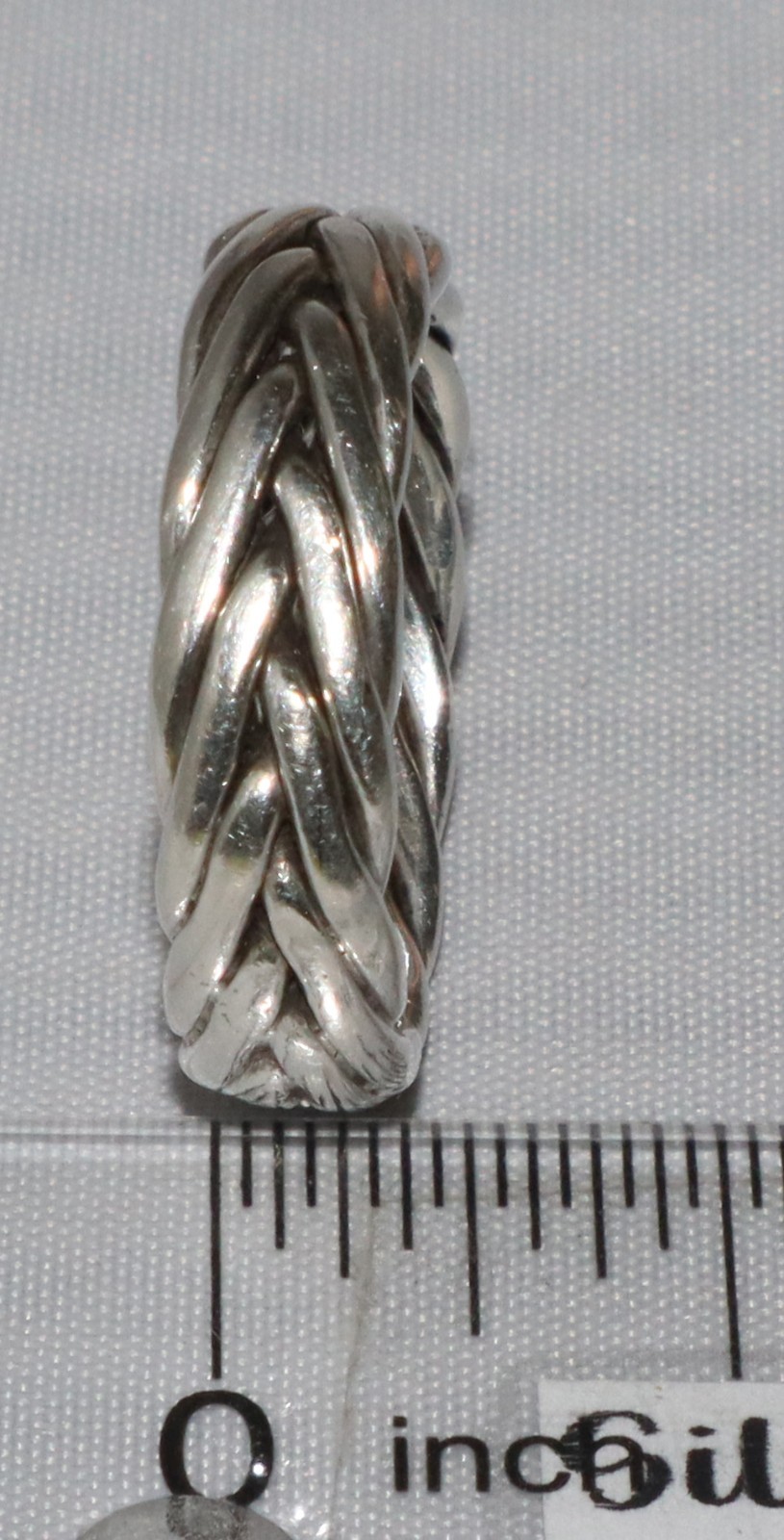 Vintage Sterling Silver Braided Weave Woven Band Ring Size 7.75 6 grams