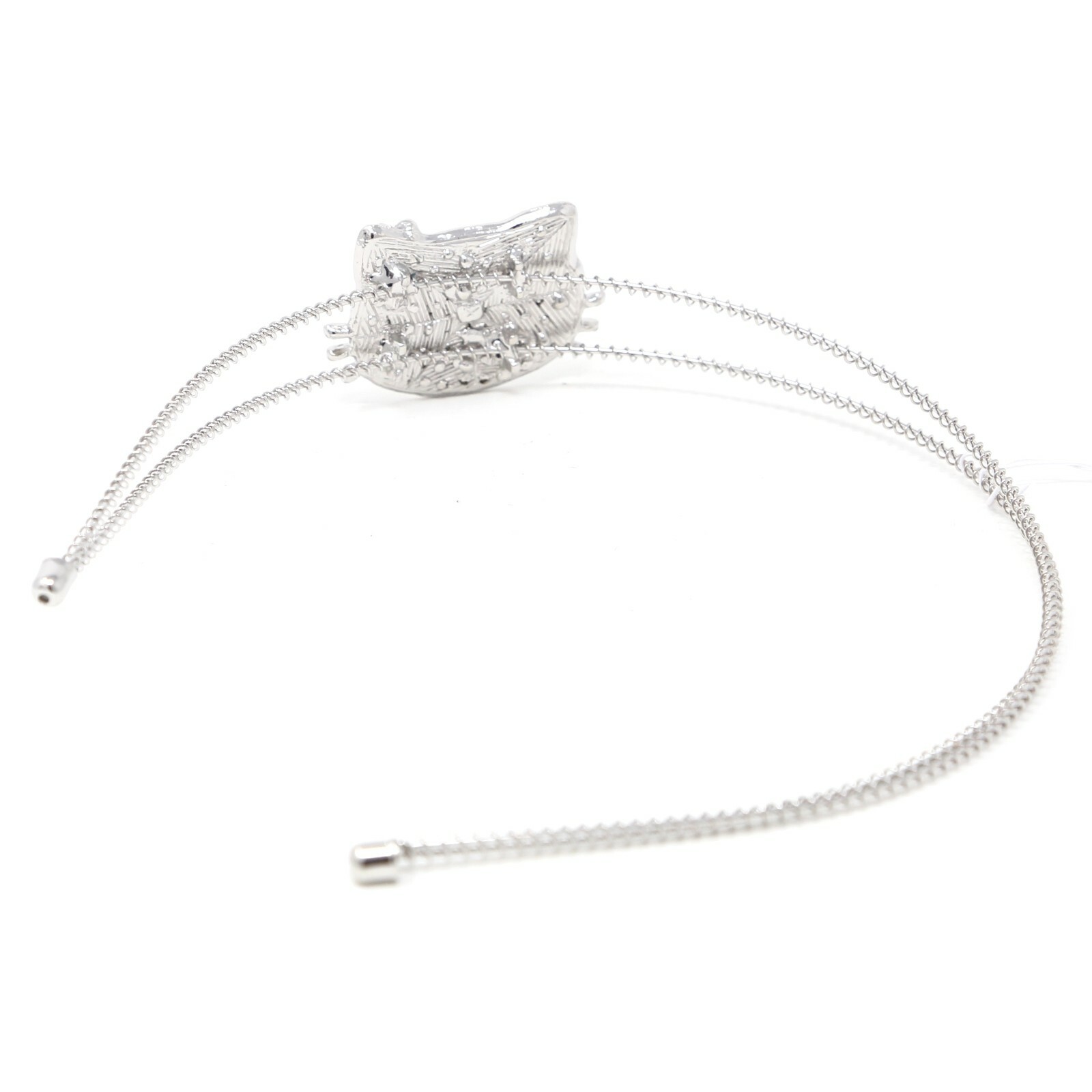 NEW Silver Metal Crystal Rhinestones Cute Kitty Cat flower Headband Hair Band