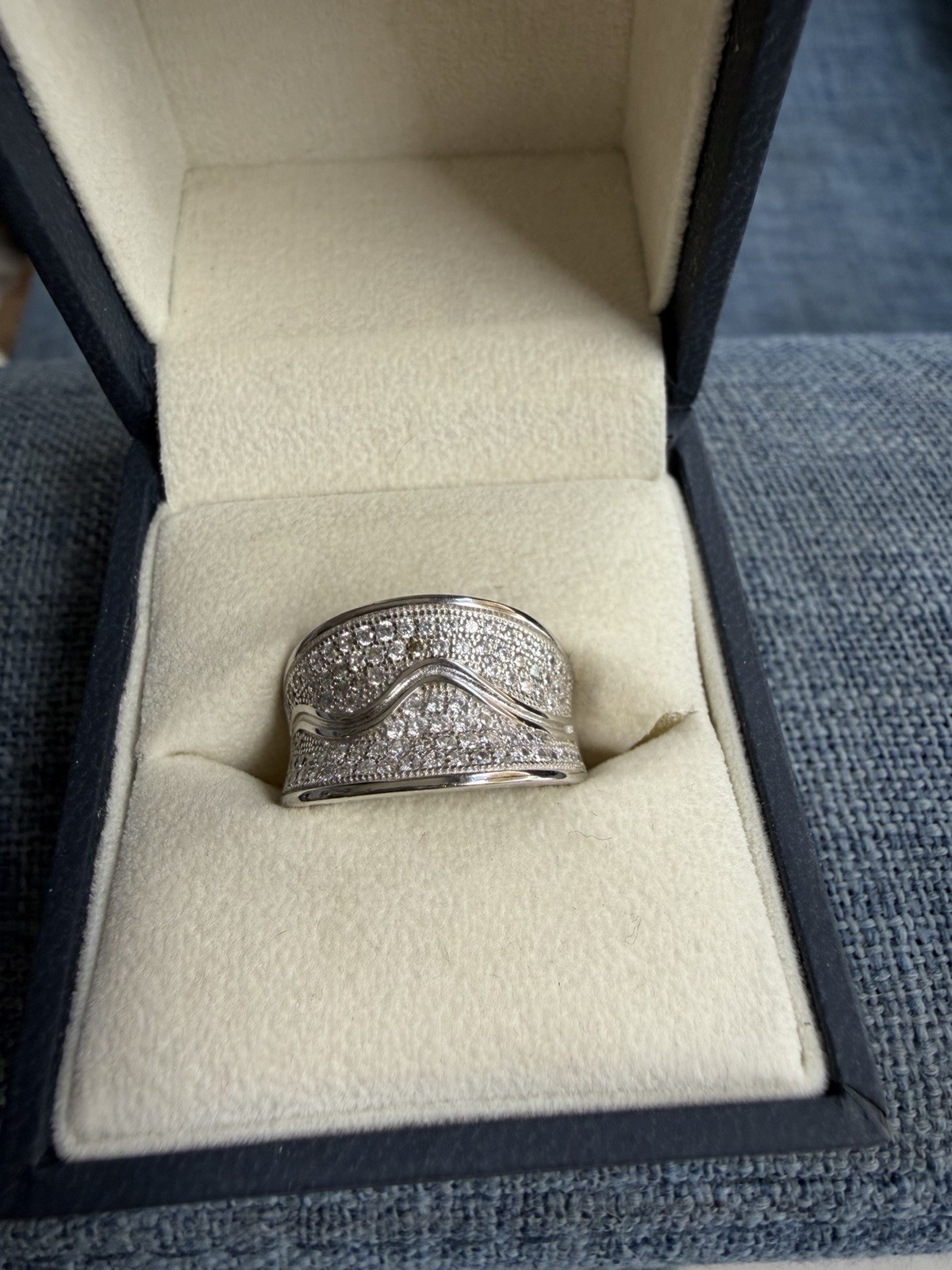 White Sapphire, Stunning, Right Hand Ring